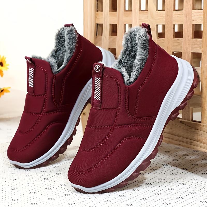 New Women'S Fleece Lined Outdoor Casual Sneakers Short Boots Warm