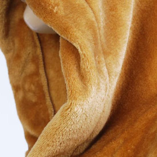 Men Robe Thicken Homewear Skin-touch Coldproof Pockets Nightgown Bathrobe for Home