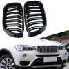 1 para błyszczące czarne przednie kratki nerkowe 51117338571 51117338572 51137367422 do BMW serii X3 X4 F25 F26 14-16
