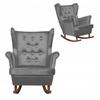 Diana Rocking Chair, Scandinavian,, Grey Crystals