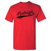 T-shirt da uomo unisex Raleigh City Script - Rossa