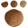 Desktop Woven Basket for Kitchen Use with Fruits and Bread