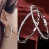 Women's Luxury Party Crystal Rhinestone Earring Hoop Ear Ring Jewelry Charms
