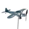 3D Airplane Wthervane, Metal Wind Sculpture Sculpture Rotating Wther Vane Decoration for Outdoor Patio Yard Fence Post Garage