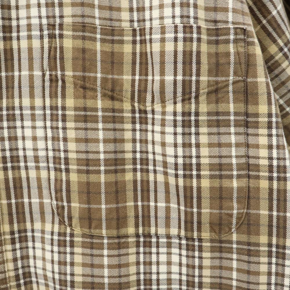 Gap 90s Old Check Pattern Long Sleeve Button Down Shirt S Brown Etc Men's Used