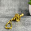 Brass Cannon, Keychain World War, Gift for Men & Women | Stylish, Portable Solid Brass Key Ring, Communication Starter Gift