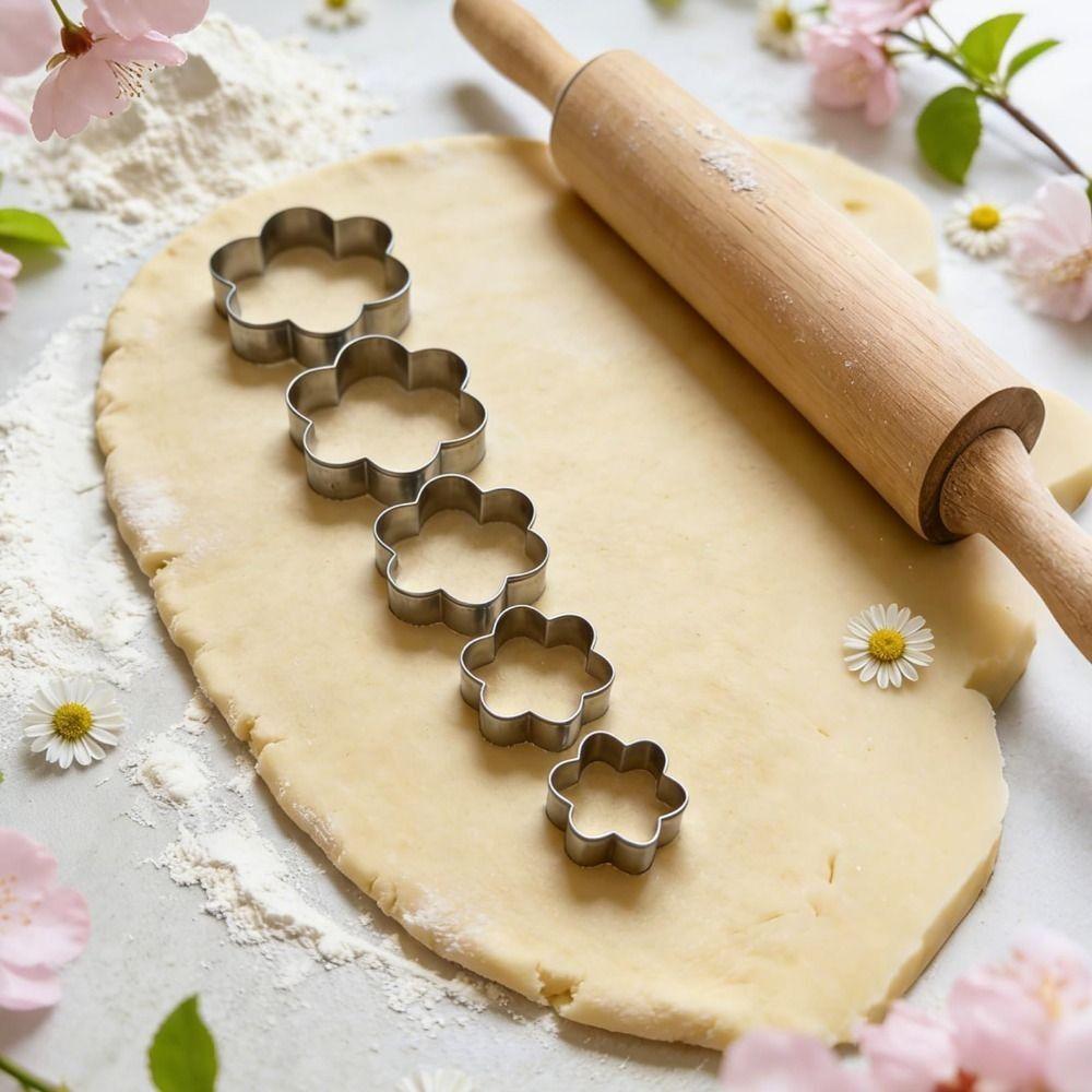 5Pcs Stainless Steel Pentagram Biscuit Cutters Heart Shaped Pastry Cutters  Pastry Making