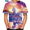 Zomer Rond Hals Creatief Dier Paard Patroon 3D Print Top Modieuze Casual Korte Mouw Mannen T-shirts