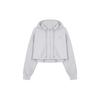 X Stella McCartney Co-Branded Einfarbige Kapuzen-Sportjacke Damen Oberbekleidung Grau HA8961
