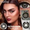Eyeshare 1Pair Black Colored Contact Lenses Yearly Use Soft Cosmetic Eye Beauty Lenses for Eye Dark Color Eye Cosmetics
