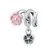 Copper Metal Purple Iris Flower Pendant Bead Components Bracelet High Quality Fine Jewelry Charm Bead Components Compatible With Women High Quality