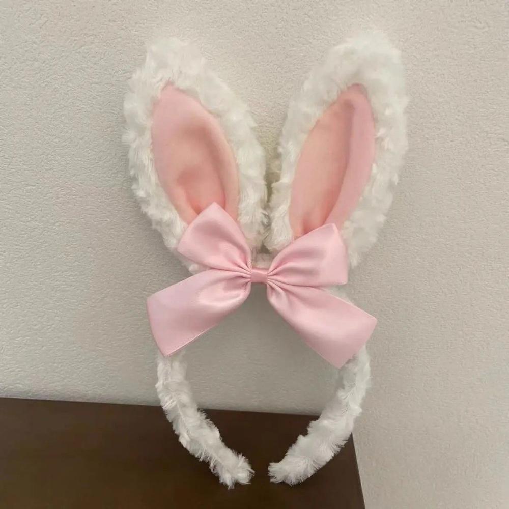 Easter Plush Rabbit Ear Headband Women Girl Hair Hoop Washing Face Headwear Lolita Cosplay Hair Accessories Party Props Hairband
