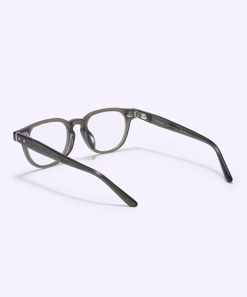 Alloaiweeo [Silverbite] Sbg7604 1313G Acetate Horn-Rimmed Khaki Eyeglass Frame Blue Light Lens Selection