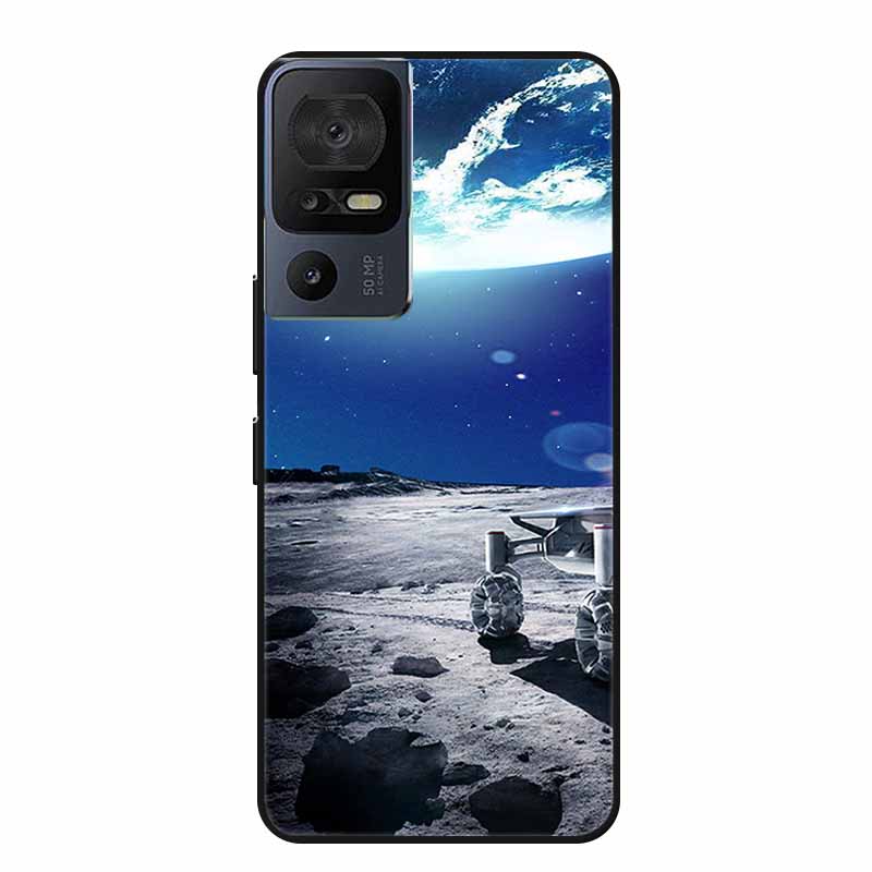 For TCL 40 SE Phone Case 40SE Coque Black Silicone Soft Back Cover Case For TCL 40 SE Case Funda For TCL40SE Capa 6.75" Shell