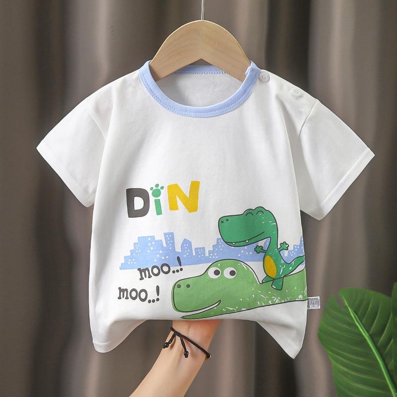 Kids Clothes T-Shirt for Girls Boys Children's Summer Clothing Cartoon Tops Short Sleeve Breathable Clothes Cotton Baby Tops