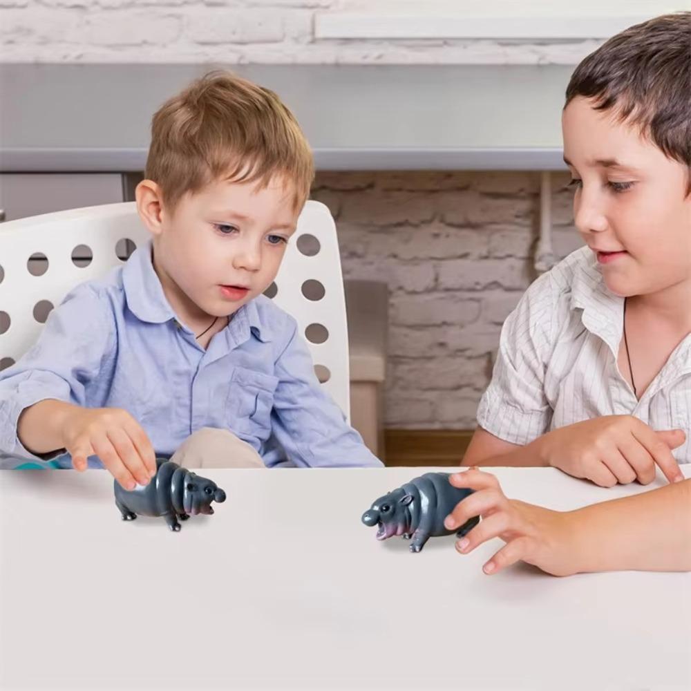 Lovely Pygmy Hippopotamus Statue Mini Hippo Resin Figurines Room Home Decor