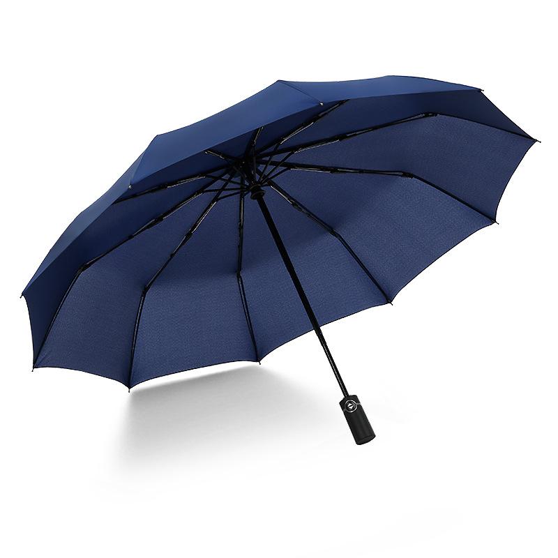 Three-fold Folding Automatic Double Umbrella, Sturdy and Wind-resistant