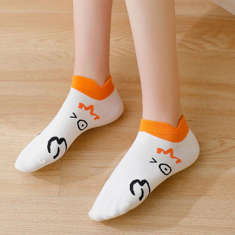 Damen Cartoon Enten Knöchelsocken: Koreanischer Stil, Atmungsaktive Baumwolle, Trendiges Nahtloses Design