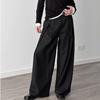 Harajuku Work Wear Wide Leg Suit Pants Men Business Pleated Curved Straight Long Trousers Streetwear Loose Casual Baggy Pants