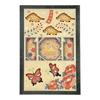 Wooden Goshuincho Stamp and Butterfly Design 18x12cm 78749 (Shrine/Temple Book) - Boar, Deer, - -