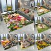 Cute Golden Dog Smile Carpet Cartoon Living Room Bedroom Kitchen Sofa Entrance Rug Non-slip Washable Kawaii Decor Mat
