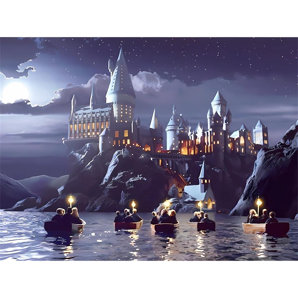 Harry Potter Zweinstein Kasteel Afbeelding Diamant Schilderen Kit 5D DIY Ronde Diamant Borduurwerk Handwerk Huis Decoratie