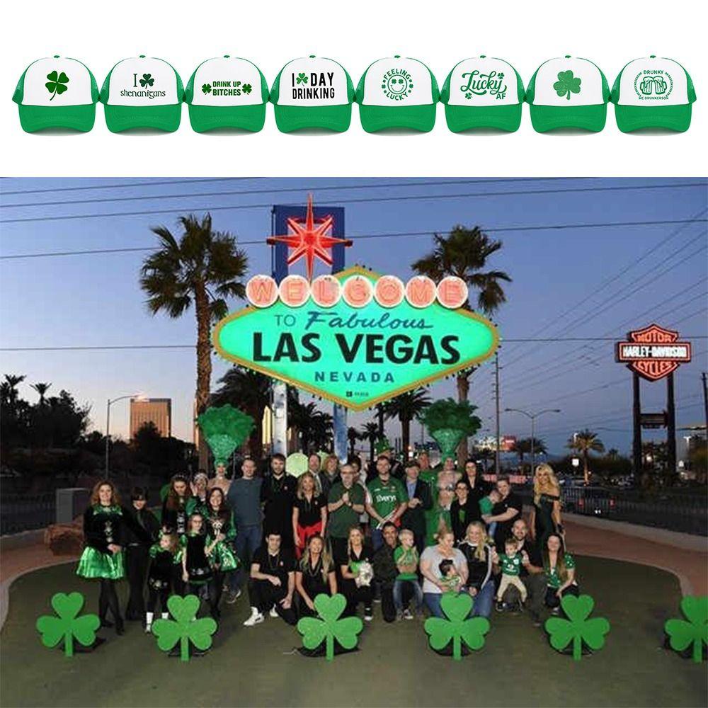 Sunshade Baseball Cap Green Velvet Clover Peaked Cap Casual Shamrock Hat  St. Patricks Day