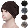 Gestrickte Mütze Gestreifte Baggy Slouchy Dünn Atmungsaktiv Winddicht Einfarbige Frühling Herbst Damen Herren Beanie Mütze für Draußen