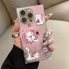 Quadratischer Rückseite Rohrschutz Klare Hülle für iPhone 14 Pro Max 11 13 16 ProMax 15 Plus 12 Anti-Sauerstoff, Stern Katze Muster Hülle