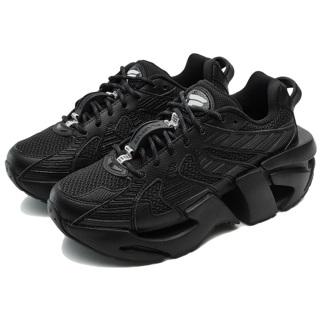 Fila Țesătură Spațială Piele Sintetică TPU Confortabil Versatil Trendy Pantofi tip „Dad” cu gleznă joasă Adidași Femei Negru F12W324103FBK