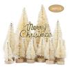 Christmas Tree Sisal Small Christmas Tree Decoration with Wooden Base for Home Display Window