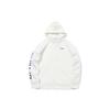Li Ning Sports Fashion Series Logo Print Fleece Warm Hooded Sweatshirt Unisex Sweatshirt Off-White AWDPD23-18