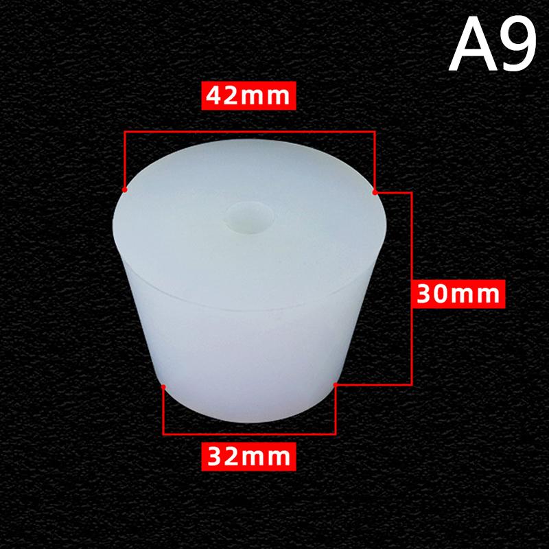 Food Grade Home Brew Wine Stoppers Conical Silicone Plug With Single Hole For Airlock Valve Bubbler Fermentation Exhaust Valve