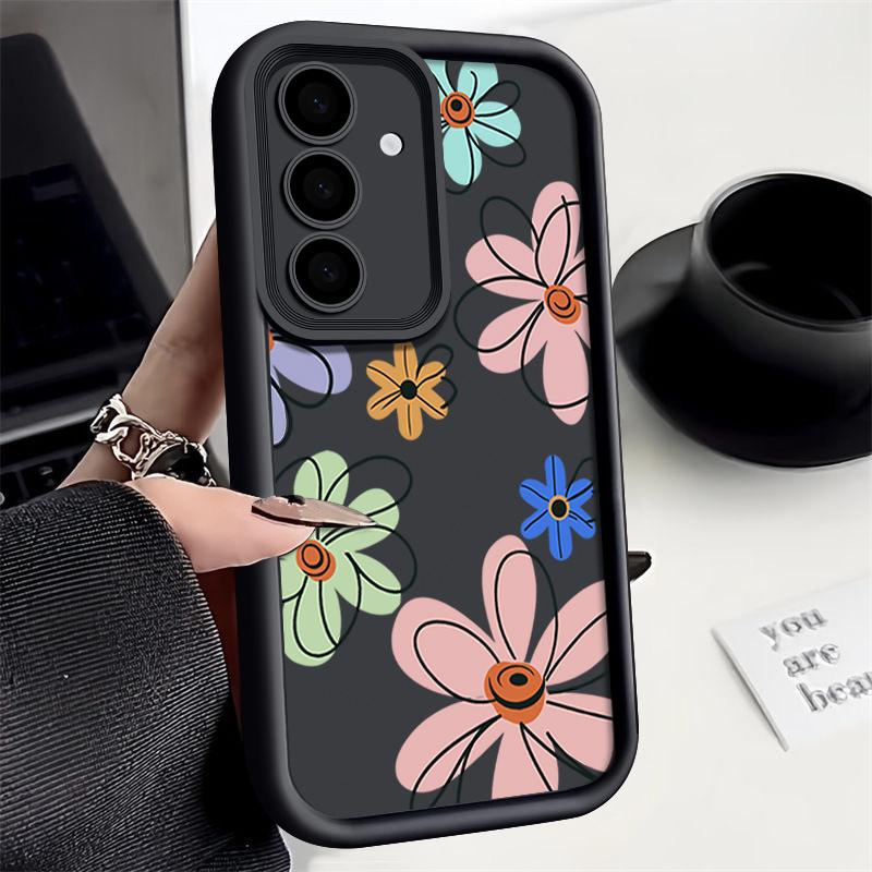 Cute Cartoon Flower Case For Samsung Galaxy S25 S24 Ultra S23 S22 Plus S21 S20 FE A15 A16 A26 A34 A35 A36 A54 A55 A56 5G Capa