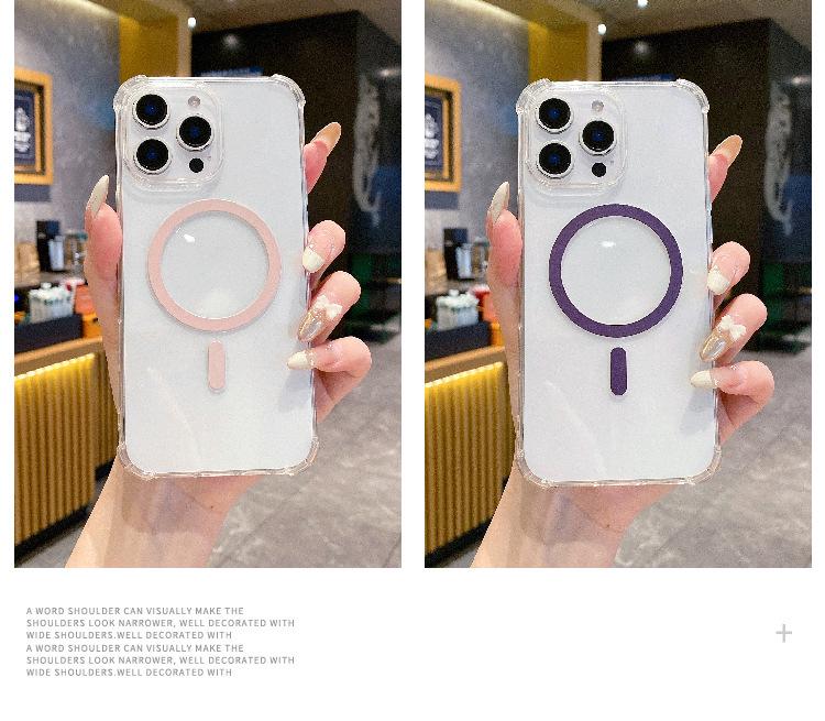 Non-Yellowing Electroplated Magnetic Rotating Stand Compatible with iPhone 14/15/16 Pro Max/17 Air Cases