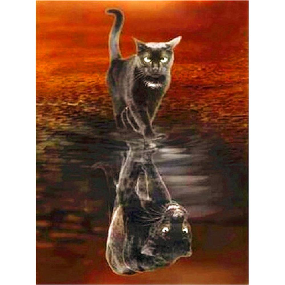 Diamant Peinture Ensemble Animal Réflexion 5D BRICOLAGE Diamant Broderie Vente Chat Chien Strass Mosaïque Point De Croix Decortion
