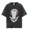T-shirt Imprimé Cool Ryomen Sukuna Anime Jujutsu Kaisen pour Hommes et Femmes T-shirt Lavé Coton Vintage Haute Qualité