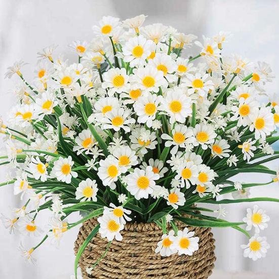 Simulation Flower UV-resistant Fine Workmanship Plastic Charming Spring Summer Fake Plant Farmhouse Decor