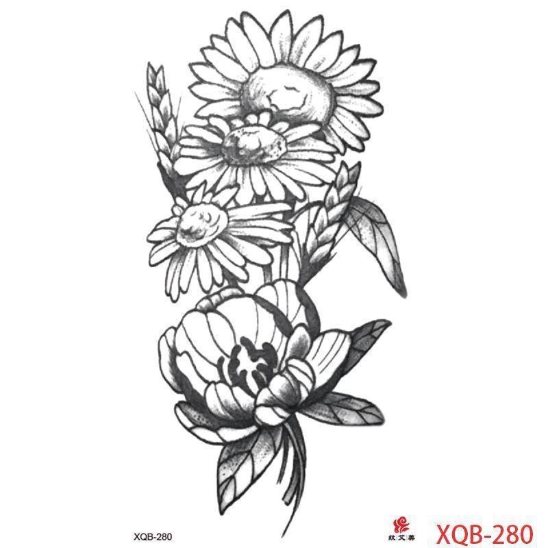 NEW 1PCS Waterproof Tattoos Temporary Tattoo Sticker Flowers Rose Body Tattoos for Women Art Arm Hand Tattoos Wolf Tiger Lion Painting Tatoos