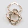 Gold Plated Crystal Silk Scarf Clip Buckle Holder Twine Brooch Pins Jewelry Gift KTJ