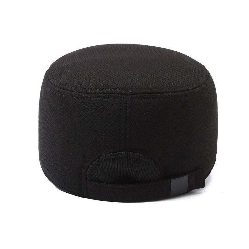 Men's Winter Flat Cap Velvet Thick Cap Woolen Cotton Cap Outdoor Warm Ear Protection Cap For Middle-aged And Elderly