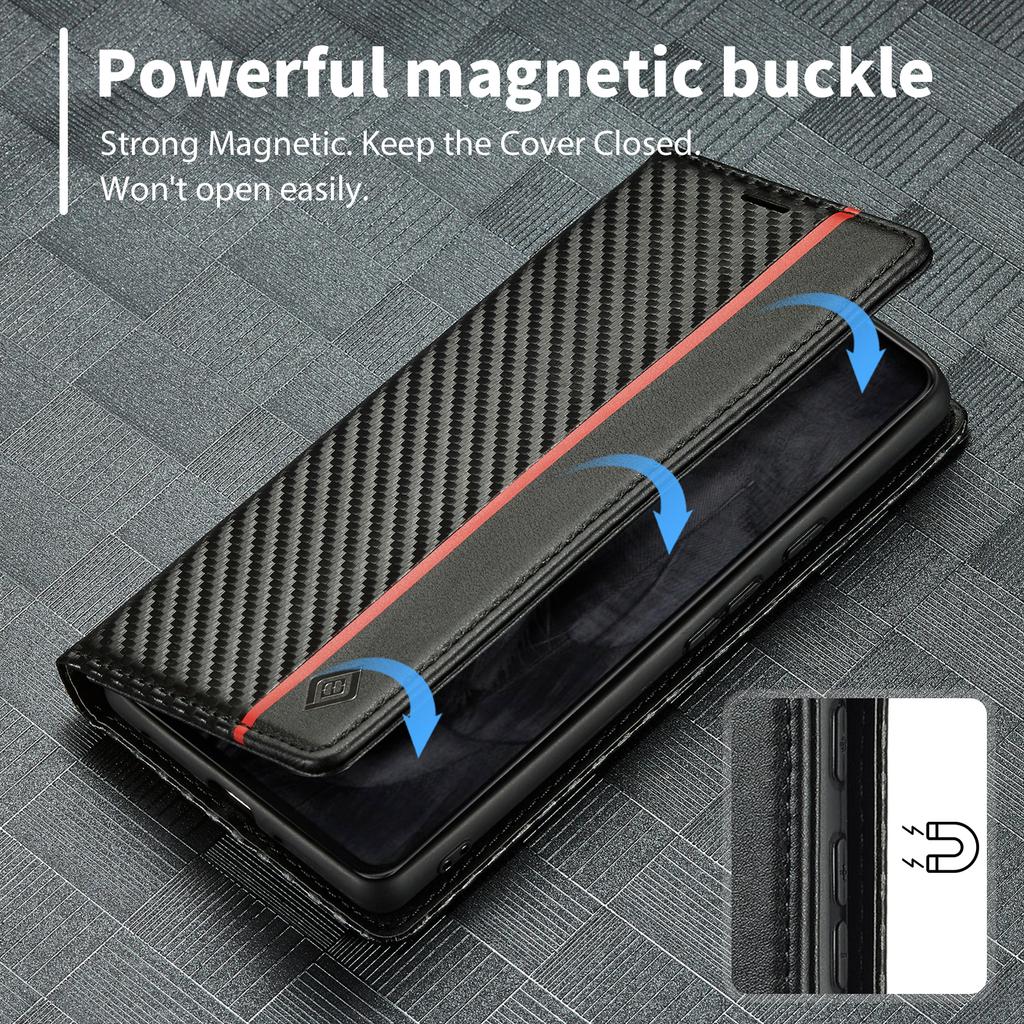 Carbon Fiber Leather Case for Google Pixel 9 Pro XL 8 7 6 Pro 6A 6Pro 7Pro Pixel8 Pro Business Flip Cover Card Slot Phone Wallet
