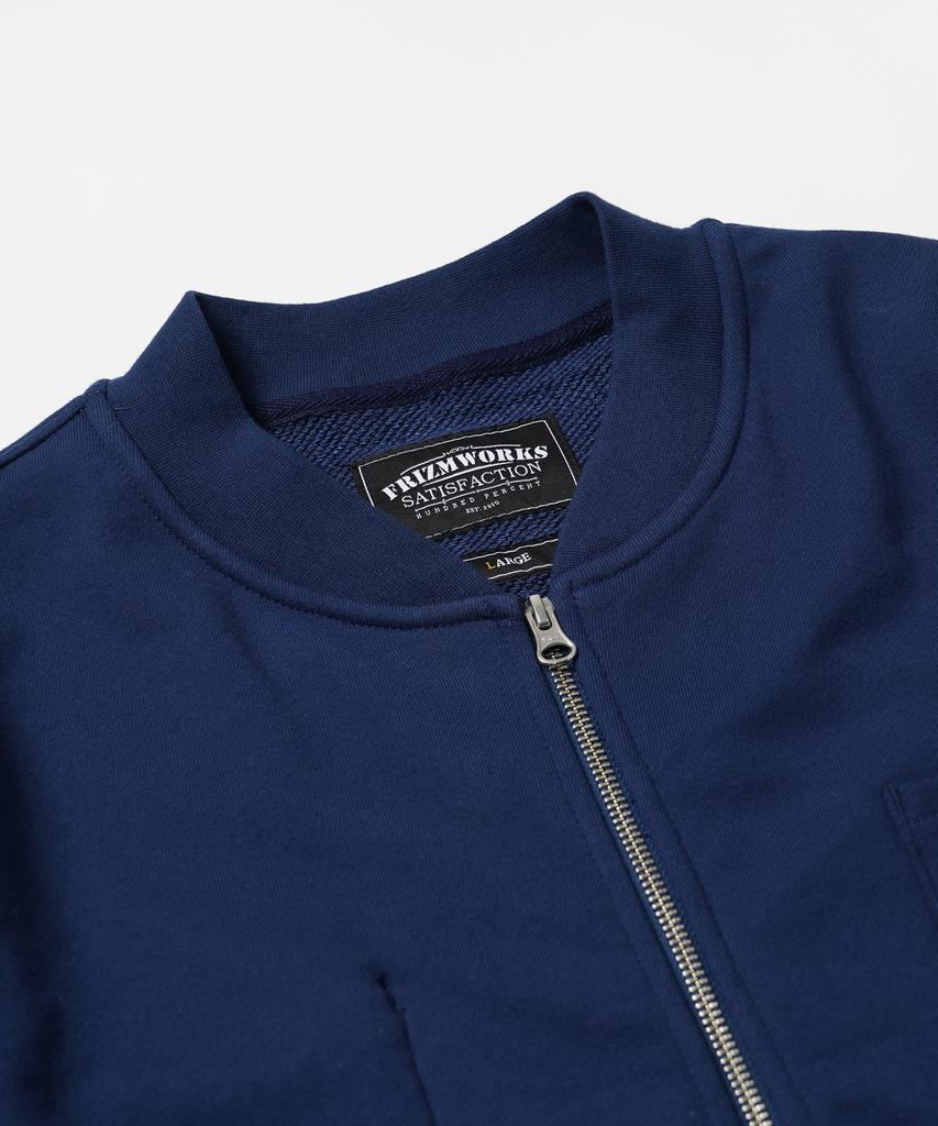 Frizmworks Těžká mikina na zip Cardigan _ Modrá