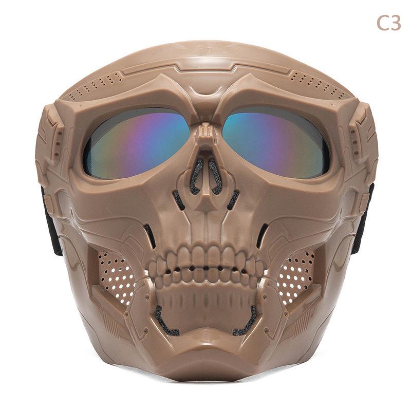 Motorradbrillenmaske, winddicht, Totenkopf, Motocross-Brille, Rennhelm, Anti-Ultraviolett, staubdicht, Fahrradschutzbrille