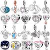 New Arrival 925 Sterling Silver Mother 'S Day Charm Bead Mom Love Happy Family Dangle Fit For Bracelet Necklace Diy Jewelry Gift 
