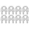 8 pièces 38 pouces M10 Acier Inoxydable Câble Corde Fil Pince Clip Étrier Boulon U Fixation Selle