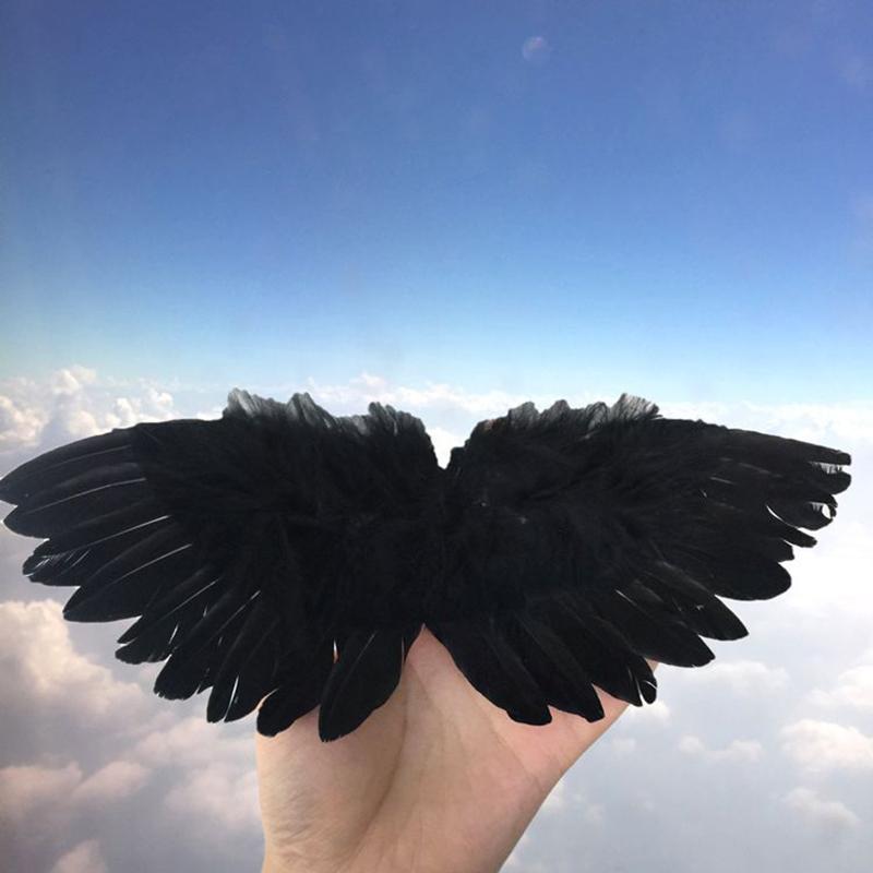 White Black Crafts Children Mini Feather Angel Wings Pet Props Doll Decoration Party Birthday Gift Easter Valentine'S Day