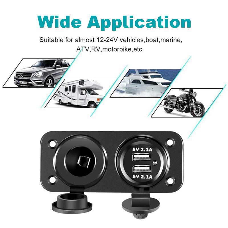 Adaptateur allume-cigare double USB 12V pour voiture, répartiteur de prise, chargeur 12V, accessoires de prise d'alimentation, nouvelle arrivée