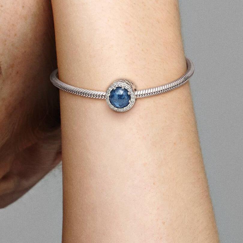 Pandora Sparkling Dark Blue Charm 791725NMB Sterling Silver