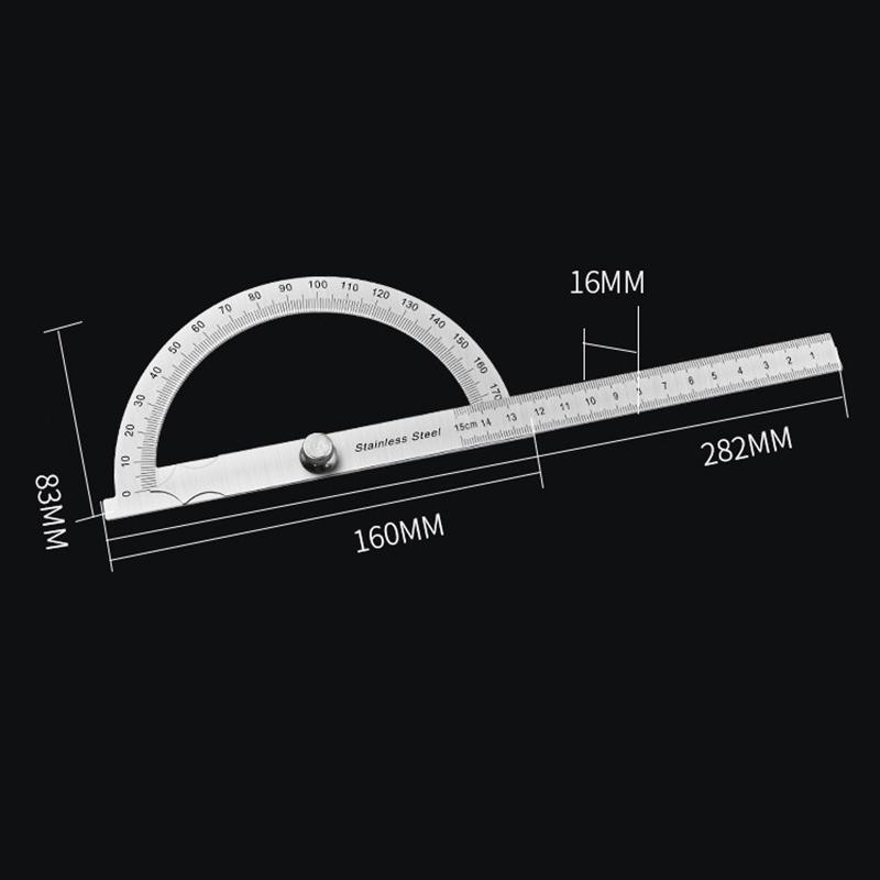 180 Degree Protractor Metal Angle Finder Goniometer Angle Ruler Woodworking Tool